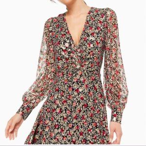 Kate Spade ♠️ Floral Park Clip Dot Metallic Dress SIZE 6